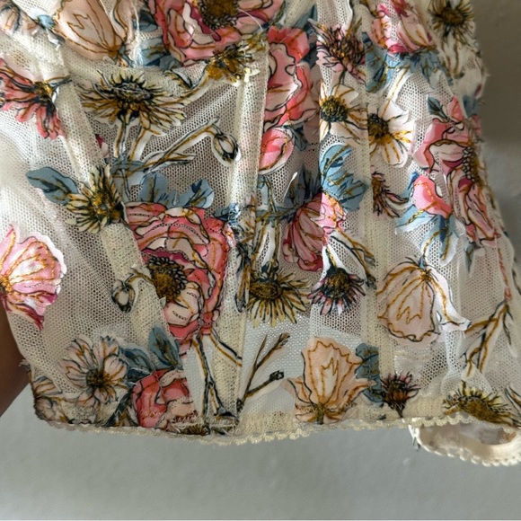 Victoria’s Secret  Dream Angels Unlined Bra Top Embroidered Corset Bustier 32C - Picture 10 of 10